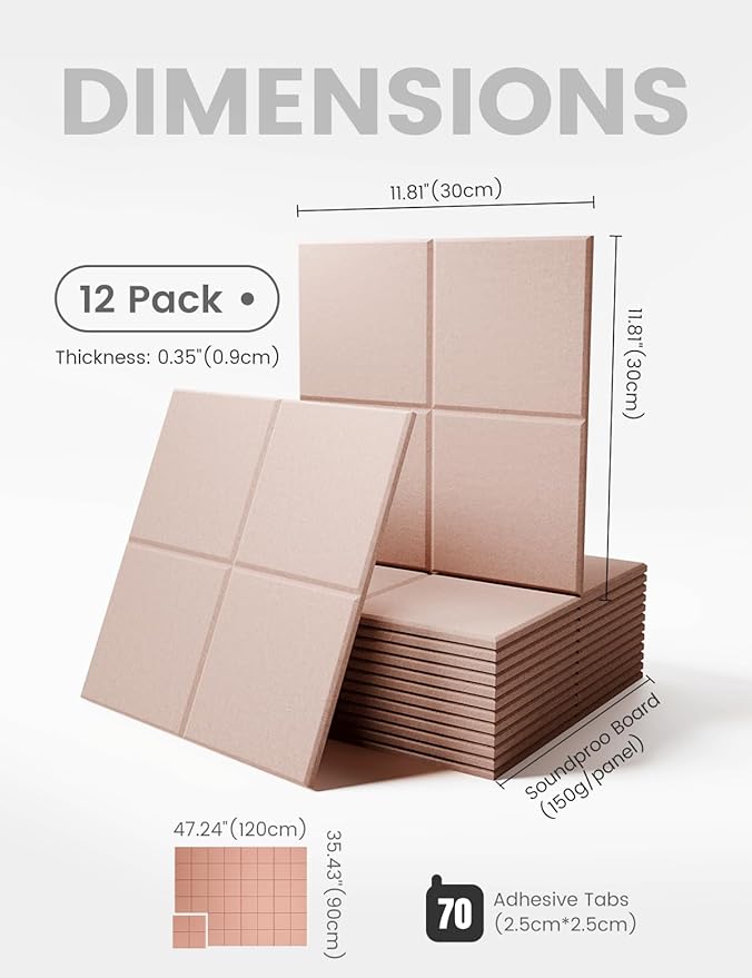 Large Felt Bulletin Board 48" x 36" Cork Board Alternative-12 Pack with 70 Safe Removable Adhesive Tabs, Cork Boards for Walls Cork Board for Home Office Classroom Pin Board-Coral