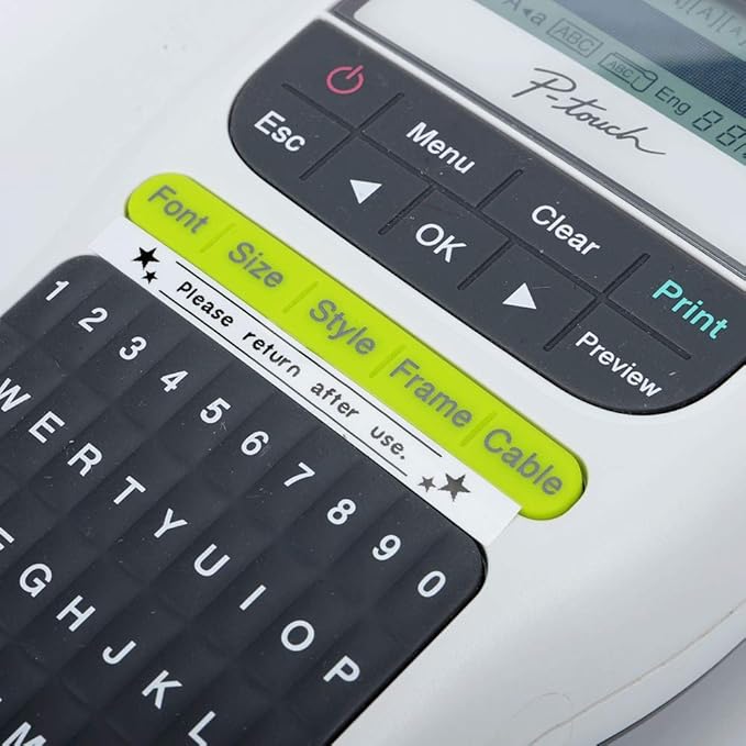 Label KINGDOM TZe-211 6mm Label Maker Tape Replacement for Brother TZe211 TZe TZ Tape 6mm 0.23 Laminated White 1/4 Inch Compatible with Brother P Touch PT-D210 PT-D220 PT-H110 PT-D400, 6-Pack