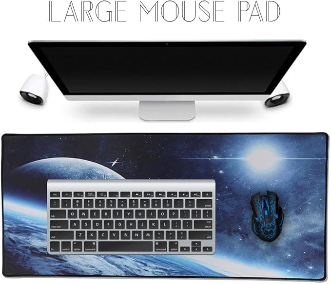 XXL Professional Large Mouse Pad & Computer Game Mouse Mat (35.4x15.7x0.1IN, 90x40 Space)