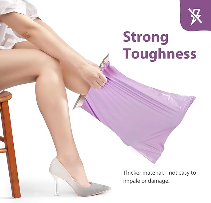 Fuxury Large Poly Mailers 24x24 Inch 100Pcs, Waterproof Shipping Bags for Clothing, Strong Adhesive Shipping Envelopes for Small Business Suppliers, Self Seal Mailers Poly Bags Mailing Bags Purple