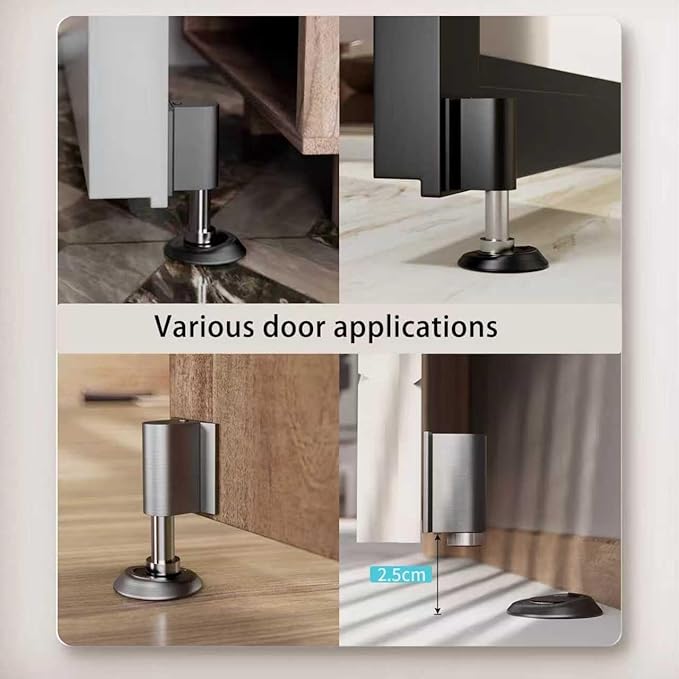 LKKYUP Magnetic Door Stopper for Wall and Floor, Heavy Duty Door Stop, Solid Zinc Alloy Door Stoppers for Wall, Modern Door Stop Holder with Strong Magnet for Home and Office