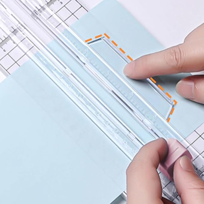 4-in-1 Multi-Function Paper Trimmer,Bidirectional Papers Cutter,Bidirectional Rotary Paper Cutter for A4/Photo/Card, for Daily Manual and Office Use (Green+Pink)