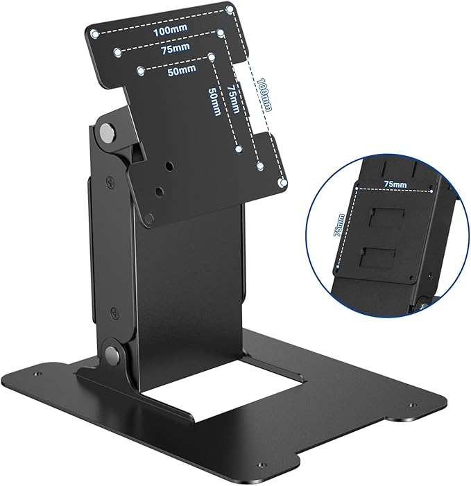 Touch LCD Monitor&All in One PC Stand All Metal Holder Sturdy with VESA Hole 75x75mm&100x100mm