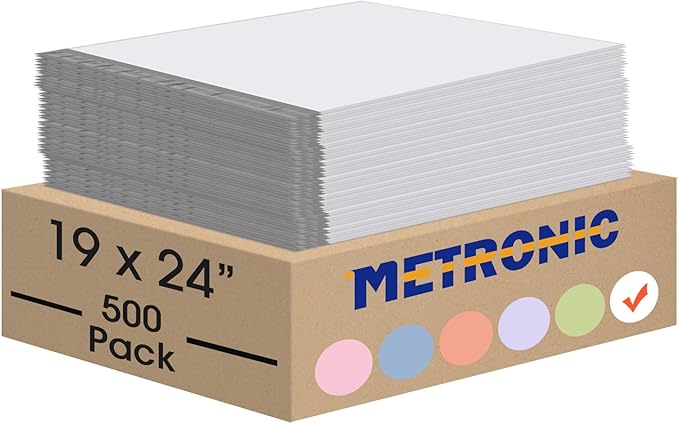 Metronic Poly Mailers 19x24 500 Pack | Large Shipping Bags for Clothing | Thick Self Seal Mailing Poly Bags for Business | Waterproof and Tear-Proof Large Shipping evvelopes in White