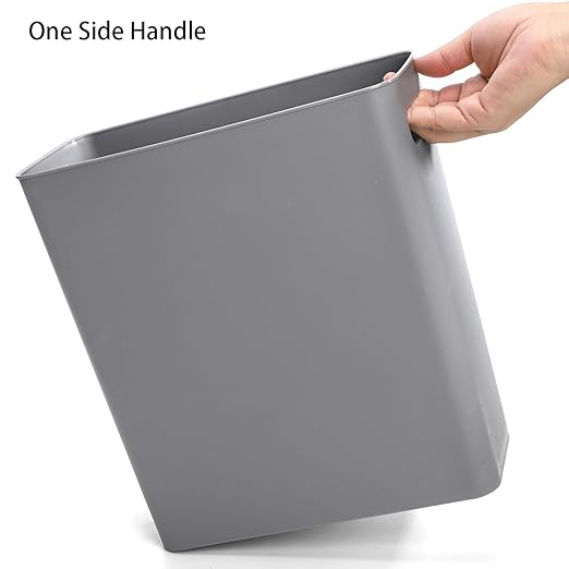 Jucoan 2 Pack 2.5 Gallon Small Plastic Trash Can 11 x 5 x12 Inch Rectangular Slim Rubbish Garbage Can for Bathroom, Office Waste Basket for Narrow Spaces, Bedroom, Toilet, RV, Near Desk, Under Sink