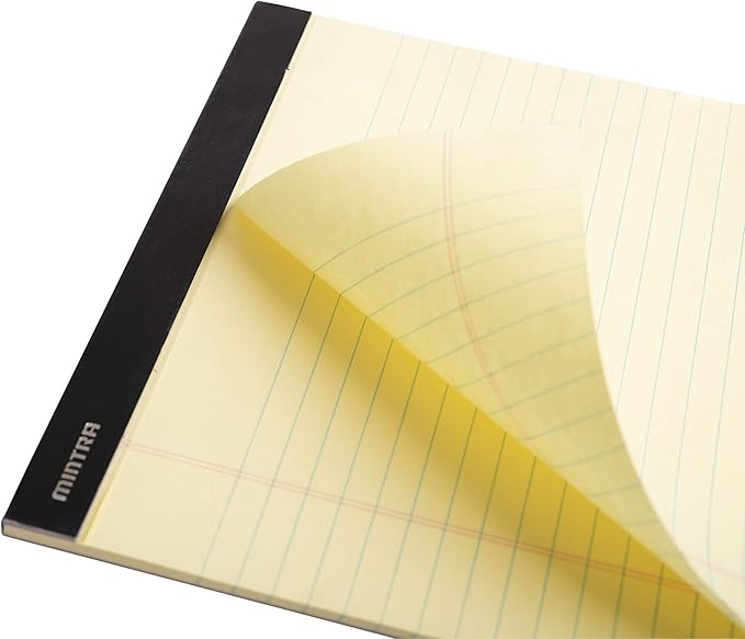 Mintra Office Legal Pads, ((xPremium, 8.5in x 11in, Narrow (Canary), 36pk (6-6pks)), Narrow Ruled, 50 Sheets per Notepad, Micro perforated Writing Pad, Notebook Paper for School, College, Office, Work
