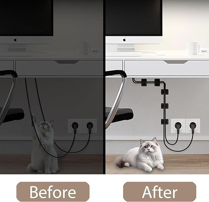 50PCS Hook and Loop Cable Straps,Cable Management Under Desk,Self Adhesive Cable Ties Sticky-Back Cord Organizer for Desk,Household & Office Organization