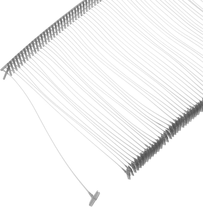 MECCANIXITY Standard Tagging Fasteners,Plastic Regular,Standard Label Gun Price Tagging Barbs for Garment Price Tag Label Tagging Barbs 75mm/3 Inch,Pack of 1000 Gray