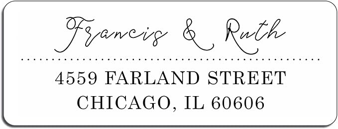 Address Stickers Custom Return Address Labels Roll White Self Adhesive Personalized ActuallyCustom17