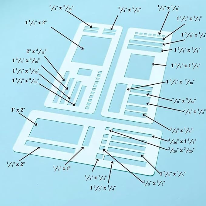 Planner Stencils Set, 9 Pack Flexible Handmade Templates – Reusable Planner Stencils for Journaling, Bullet Journal, Calendar Planning, Scrapbooking & DIY Crafts