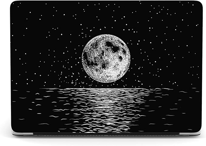 Case Compatible with MacBook Retina 12 Inch(Model A1534, Release 2017 2016 2015),Plastic Hard Shell Protective Cover & Keyboard Skin for MacBook 12 Inch with Retina Display - Moon
