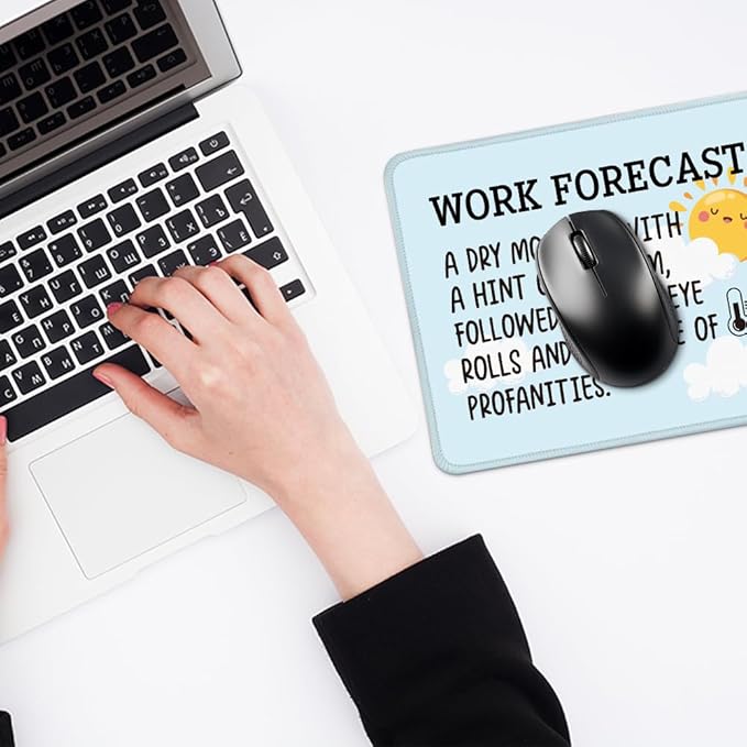 Work Forecast Rectangular Mouse Pad, Funny Mouse Pad for Coworker Teacher Colleague, Coworker Sarcastic Gifts, Funny Office Gifts for Coworkers, Funny Employee Gifts for Men Women C