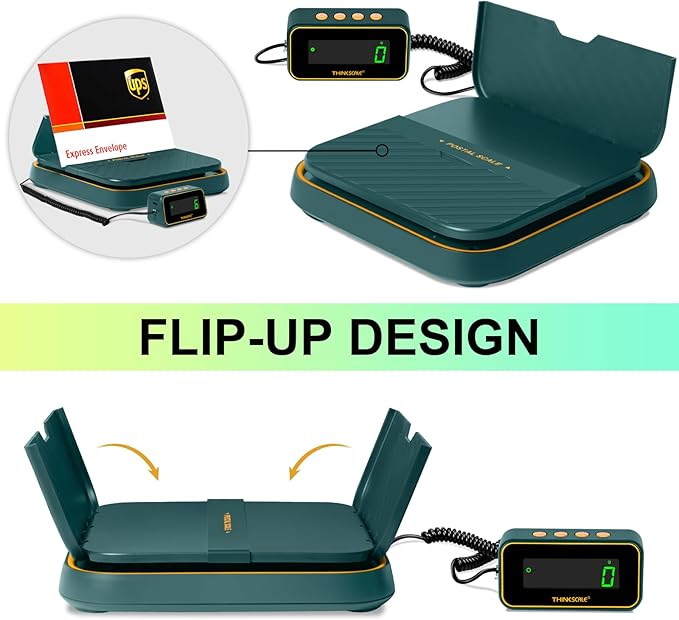 THINKSCALE Shipping Scale for Packages, 86lb/0.1oz Digital Shipping Postal Scale-Hold and Tare Function, Mail Scale Fold up Holder, Postage Scale, Package Scale, Battery&Type-C Charging Cable