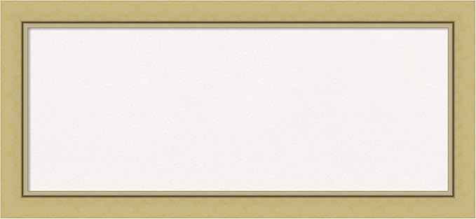 Amanti Art White Cork Board for Wall, 15x33 Vision Board with Gold Frame, Medium Corkboard Office Decor for Home Organization, Casual Corkboard Pinboard to display items for home organization