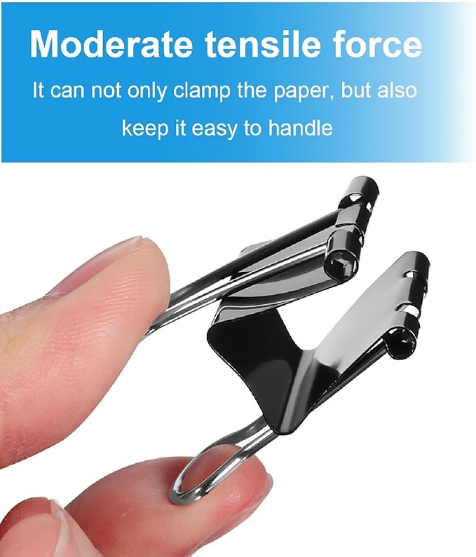 170 Pcs Binder Clips Assorted Sizes, Black Large, Medium, Small Binder Paper Clips for Office Supplies, Home, School,Business Document Organizing（Black）