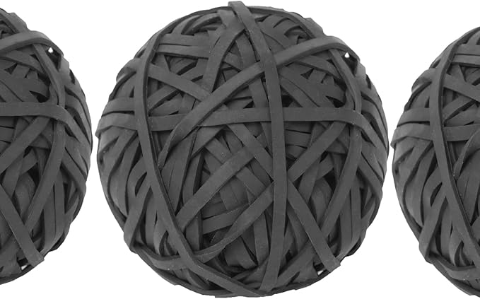 Rubber Band Ball #33 rubber bands Black 2 Pack ball About 260pcs elastic Bands for Office School Home Strong Elastic Band Loop Office Supplies rubber bands size 33