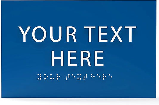 6" X4" Personalized Custom Sign- Tactile Graphics Grade 2 Braille Text | ADA Compliant Wall Mount Plastic Signs For Schools, Offices, Businesses, Apartments & Restaurants