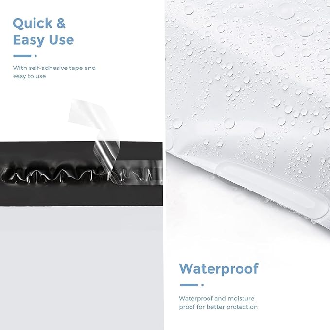 Metronic Poly Mailers 24x24 30000 Pcs Large Shipping Bags for Clothing White Packaging Bags Strong Self Seal Adhesive Shipping Envelopes for Business Tear-resistant Mailing Bag Mailing Envelopes