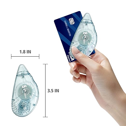 Double Sided Tape Roller for Crafts - 12 Pack Scrapbooking Glue Tape Runner Crafters Adhesive Tape Roller for School Kids Paper Handicraft , Gift Wrap or Scrapbook & Cards Making (Total Length 315 FT)