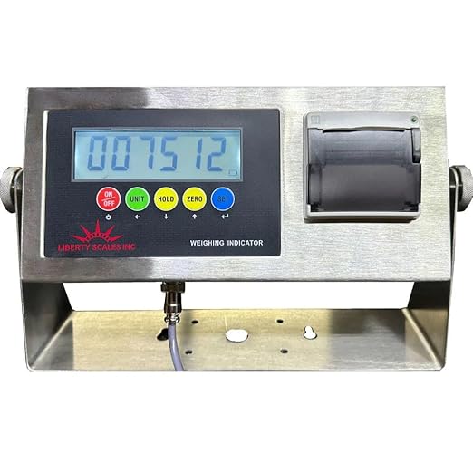 Liberty LS-7512-SS-P Stainless Steel Non-NTEP Indicator with Built-in Printer