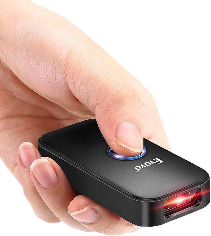 Eyoyo Wireless 1D CCD Barcode Scanner Bluetooth, 2.4G Wireless & Wired 3-in-1 Bar Code Scanner Portable USB 1D ISBN Book Reader, Compatible with Tablet iPhone iPad Android Windows Mac OS