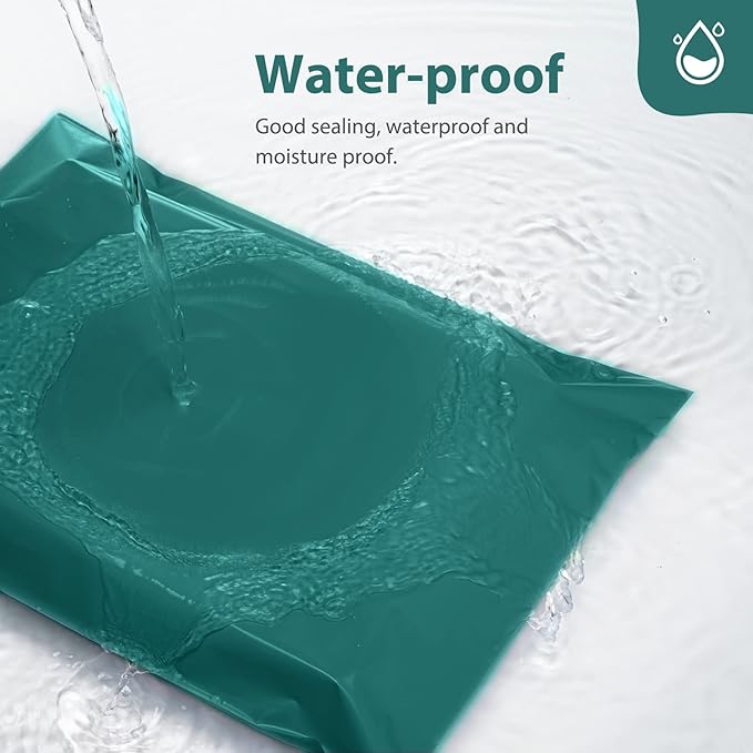 Fuxury Poly Mailers 14.5x19 Inch 50 Pcs, Waterproof Shipping Bags for Clothing, Strong Adhensive Shipping Envelopes for Small Business, Self Seal Mailers Poly Bags Mailing Envelopes Forest Green