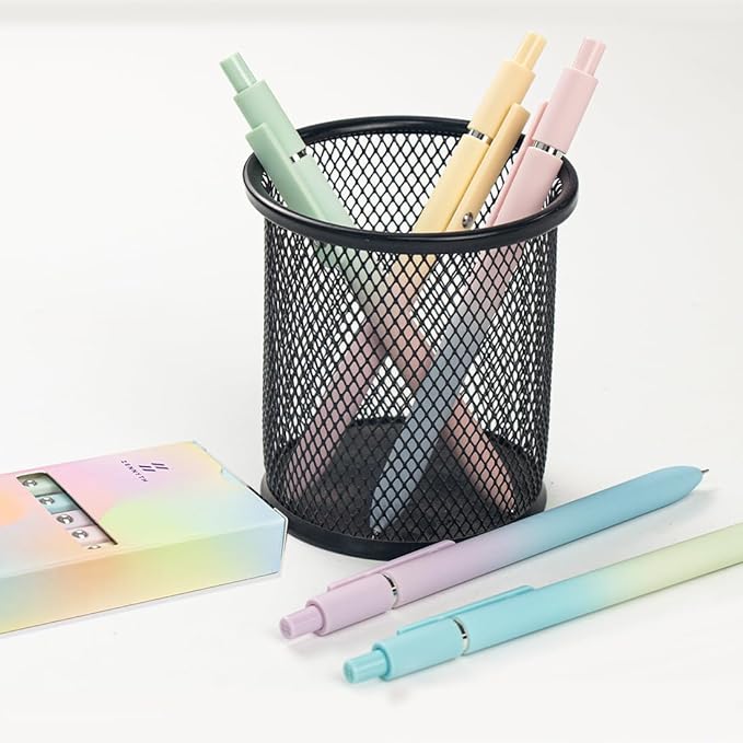ELANE 5 Pcs Colorful Gel Pens,0.5mm Fine Point Quick Dry Black Ink Pen for Journaling Note Taking Writing, High-End Series Pens for Gifts for Doctor Nurse Teacher Students(morandi gradient)