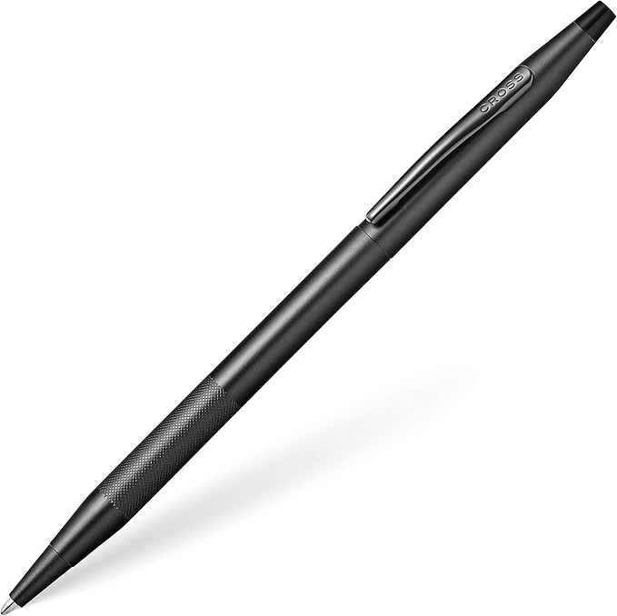 Cross Classic Century Refillable Ballpoint Pen Presented in a Luxury Gift Box - Medium Point, Black Ink, Black Micro-knurl