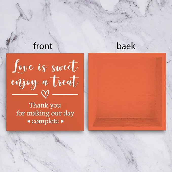 Sweet Home Decor, Love is Sweet Enjoy a Treat Sign, Dessert Table Sign, Wedding Party Dessert Table Home Office Desk Cubicle Shelf Decor, Wedding Decorative Signage 5 X 5 Inch