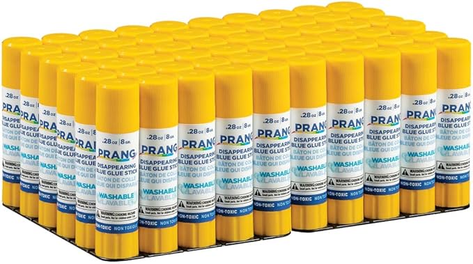 Prang Washable Glue Stick, Blue, 28 Oz., 60 Count