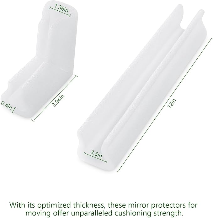 Cushioning Foam Sets, 8Pcs L-shaped Protection Corners and 8Pcs U-shaped Protection Side for Moving Supplies Edge Shipping Packaging Edge Protector Foam Shipping
