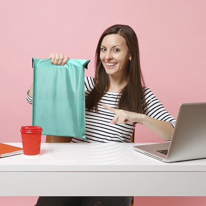 Metronic Poly Mailers 10x13 100 PC, Small Shipping Bags Mailing Envelopes Self Seal, Mailers Poly Bags for Shipping Waterproof and Tear-Proof, Mailing Bag Packaging Bags for Small Business, Teal