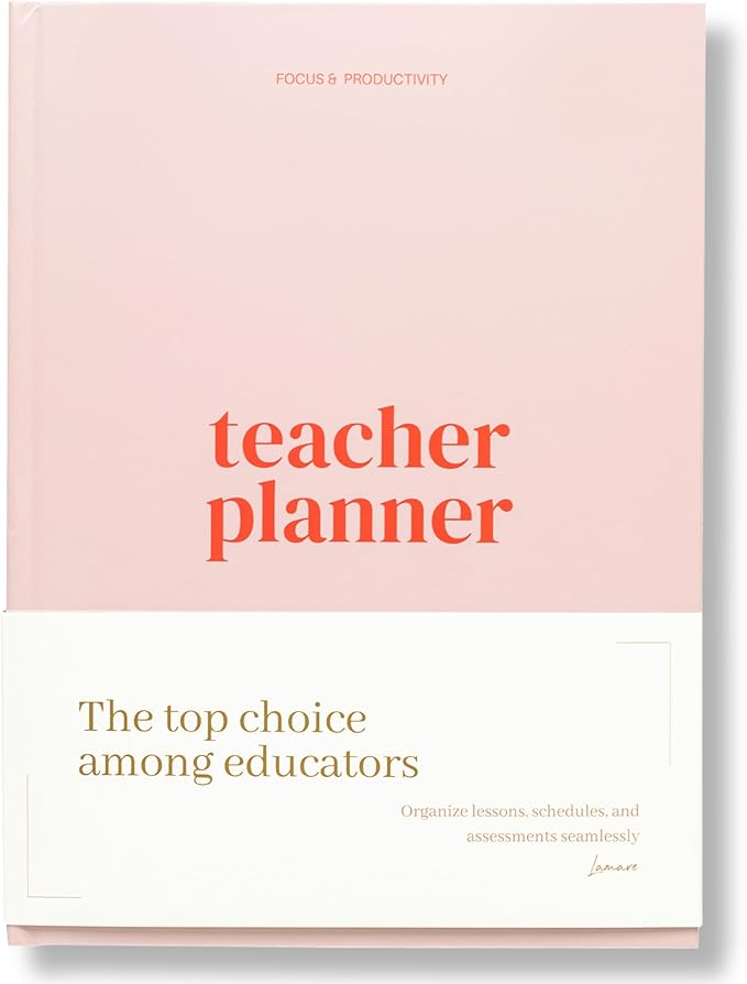 Lamare Teacher Planner 2025-2026 Academic Year – Undated Planner & Lesson Planner Book for Teachers with Class Schedule, Student Info & Weekly Planning