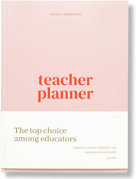 Lamare Teacher Planner 2025-2026 Academic Year – Undated Planner & Lesson Planner Book for Teachers with Class Schedule, Student Info & Weekly Planning