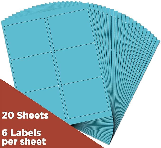 JAM PAPER Shipping Address Labels - Large - 3 1/3 x 4 - Blue - 120/Pack