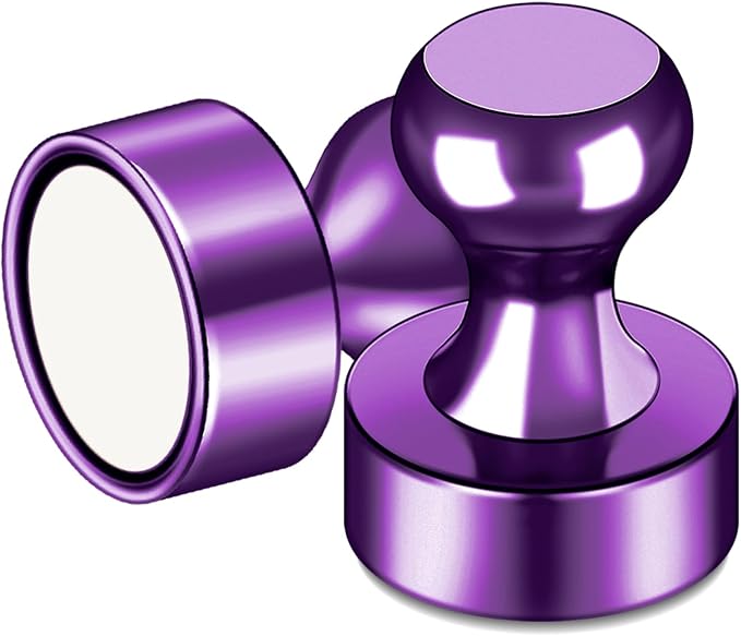 LOVIMAG Fridge Magnets 20Pcs Refrigerator Whiteboard Small Strong Magnet Classroom Kitchen Accessories Decorative Locker Set Decor Must Haves Office Calendar Refrigerador Magnetic Cute Crafts Purple