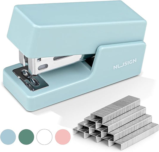 Mini Stapler with 830 Staples, Small Cute Desk Staplers, 25 Sheet Capacity, Blue