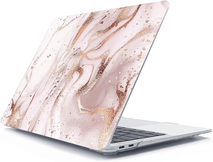 Compatible with MacBook Air 13 inch Case 2022 2021 2020-2018 Release M1 A2337 A2179 A1932 with Touch ID, Hard Print Case + Keyboard Skin + Webcam Cover + Screen Protector, Abstract Marble