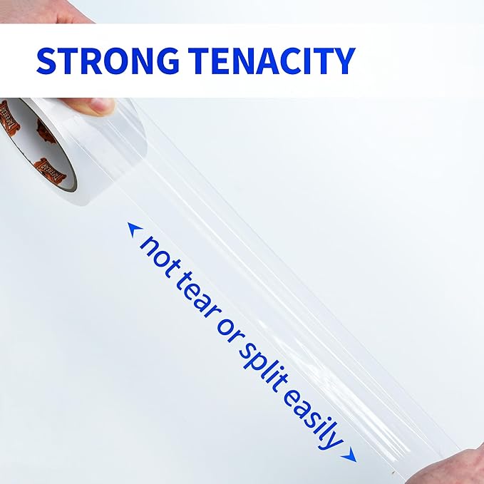 Clear Packing Tape 12 Rolls, Heavy Duty Shipping Tape 1.88 Inch x 55 Yard Packaging Tape 2.6mil Thick Transparent Tape Refills for Moving, Storage, Sealing, 660 Total Yards