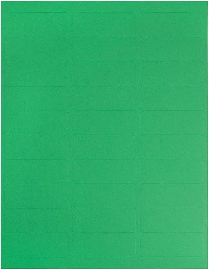 JAM PAPER Return Address Labels - Standard Mailing - 1 x 2 5/8 - Green - 120 Shipping Labels/Pack