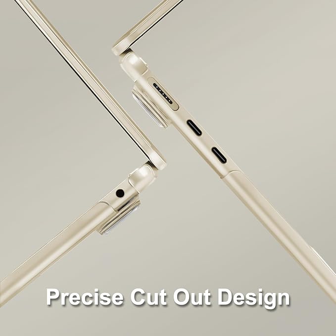 MOSISO Compatible with MacBook Air 13 inch Case 2025 2024 2023 2022 M4 A3240 M3 A3113 M2 A2681, Plastic Hard Shell&Keyboard Cover&Screen Film&Type C for MacBook Air 13.6 inch Case, Crystal Starlight