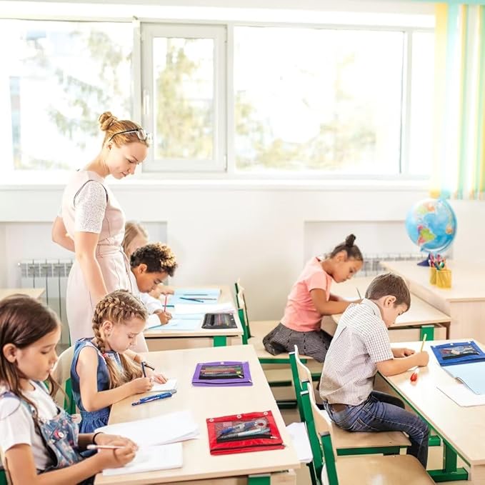 80 Pack Pencil Pouch for 3 Ring Binder Bulk Binder Pencil Pouch with Zipper, Pencil Pouches Pencil Bags for Classroom Bulk Pencil Box Pencil Case for Storing School Students Teacher Supplies