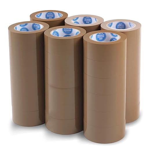 2Inch Brown Packing Tape, 2.0 Mils 110 Yards - High Tensile Strength for Shipping, Moving Boxes Sealing & Packaging, Superior Hold and Tear Resistance