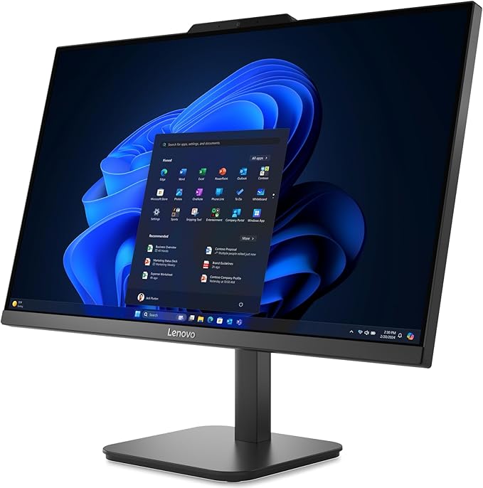 Lenovo 24 All-in-One Desktop Computer for Home Office, 23.8" FHD Business AIO, Intel 4-Core Processor (Beat i3-1110G4), 16GB DDR4 RAM, 512GB PCIe SSD, WiFi 6, Bluetooth, Windows 11 Pro, Vent-Hear
