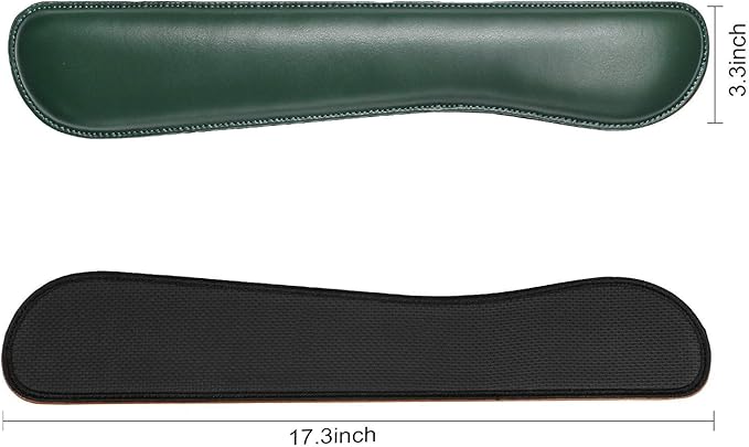 RICHEN Ergonomic PU Leather Keyboard Wrist Rest and Mouse Pad with Wrist Support, Memory Foam Set for Computer/Laptop,Gaming and Office, Comfortable for Easy Typing & Pain Relief (Dark Green)