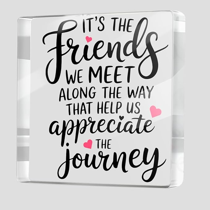 Friendship Gifts for Best Friends Bestie BFF, Friend Birthday Christmas Thanksgiving Gifts, Appreciation Acrylic Plaque Desk Decorative Signs for Home Office Living Room