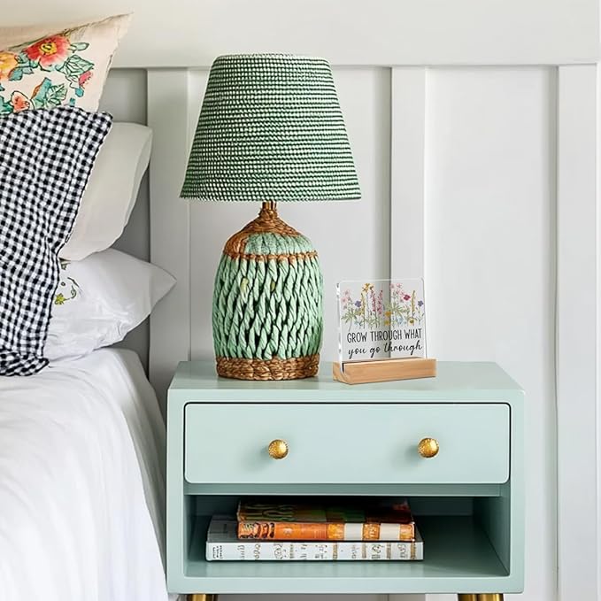 Inspirational Gifts for Women Acrylic Sign Decor Motivational Quote Home Office Table Decor Flores Acrylic Plaque, Shelf Cubicle Desktop Art Flowers Decoration Encouragement Gifts for Friend Colleague