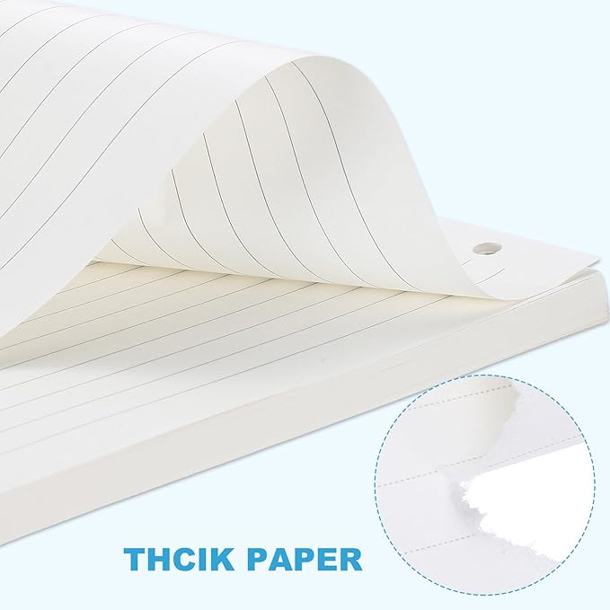 PATIKIL B5 Ruled Refills Inserts 9-Ring Binder Loose Leaf Planner Filler Paper Planner Inserts, 160 Sheets/320 Pages, Lined, White