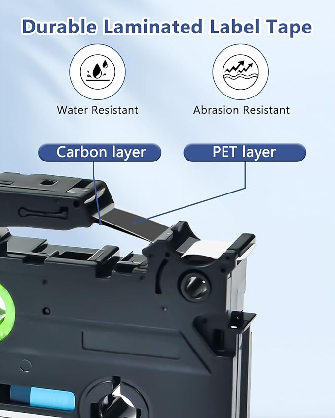 Cruxer 10 Pack Replacement for P-Touch TZe-251 TZ-251 TZe251 Black on White 24mm 0.94 Laminated Label Tape Compatible with Ptouch PT-D600 P700 P750W P710BT 2430PC P900W E500 P950NW Maker