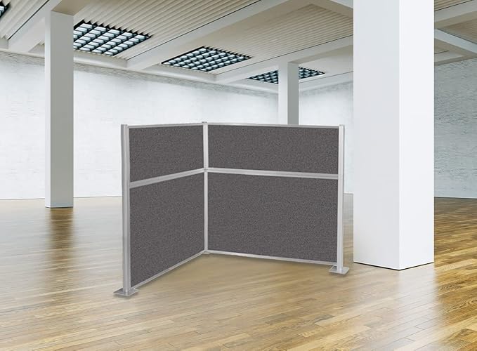 Versare Hush Panel Cubicle Kit | Workstation Partition Walls | Sound Dampening Cubicle Walls | Partitions for Desks